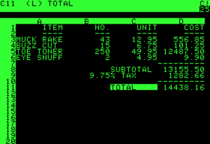 Visicalc xxl