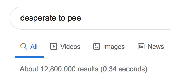 desperate to pee xl