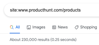 producthunt products on Google