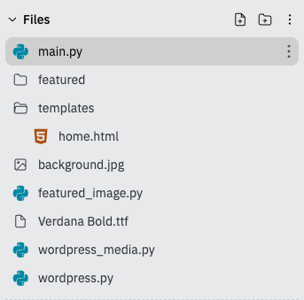 home.html file in templates